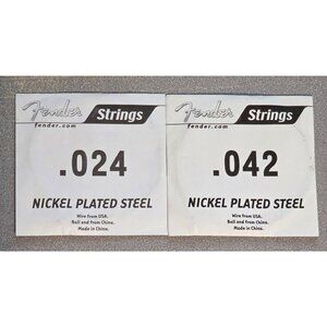 Fender Electric Guitar Strings .024 .042 Nickel Plated Steel Only Read